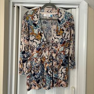 Anthropologie Sparrow Multicolor Abstract Cardigan